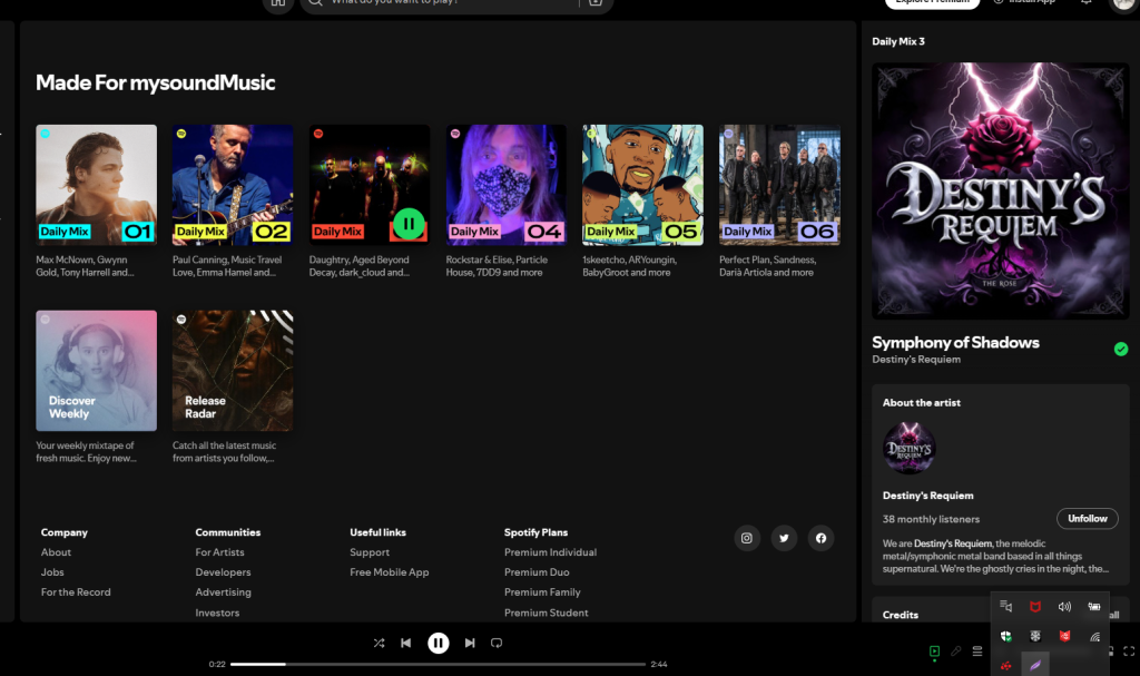 Daily Mix 3 on Spotify