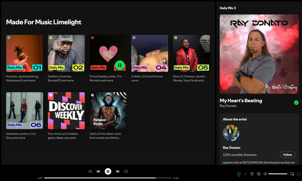 Spotify algorithmic Daily Mix 3